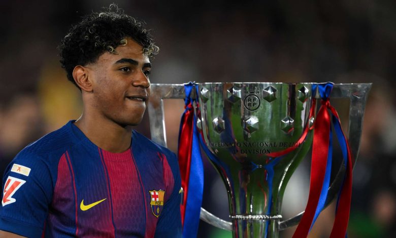 Lamine Yamal roasts Real Madrid with savage custom Barcelona shirt at La Liga title parade & reiterates Champions League promise