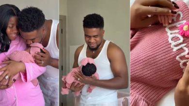 Fans celebrate as Veekee James, husband welcome first child