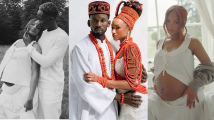 Mr Eazi and wife Temi Otedola are expecting their first child 